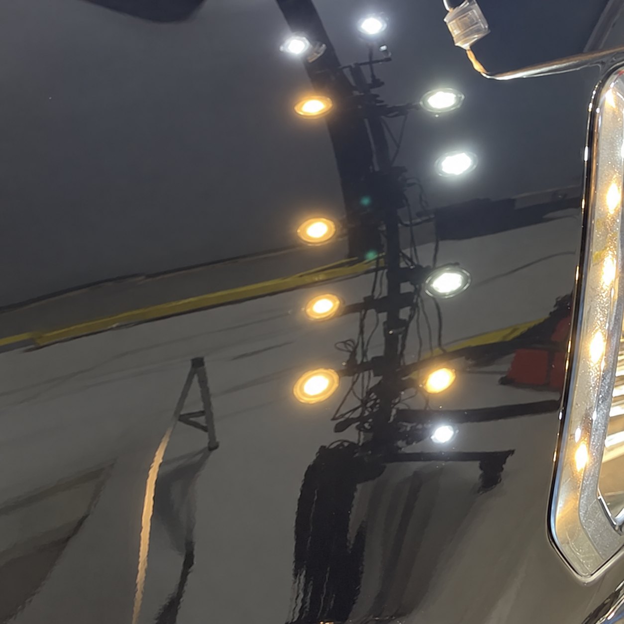 Black paint after ceramic coating, mirror gloss