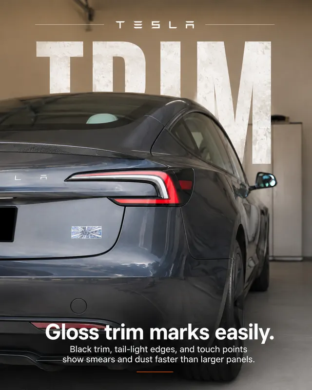 Tesla Model 3 - Gloss trim marks easily