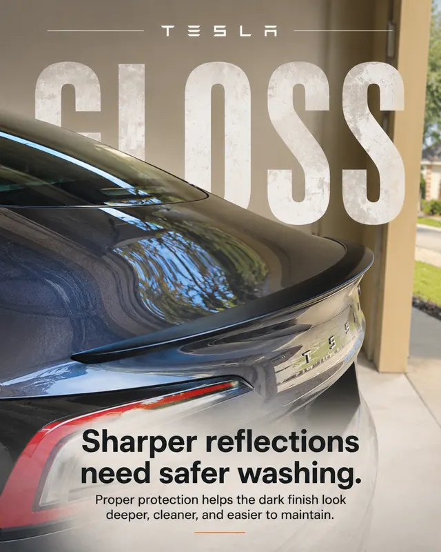 Tesla Model 3 - Sharper reflections need safer washing